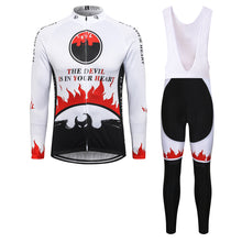 Load image into Gallery viewer, Thriller Rider Sports Bicycle Clothing Mens Cycling Jersey Long Sleeve and Bib Trousers Kit(The Devil is in Your Heart)
