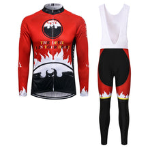 Load image into Gallery viewer, Thriller Rider Sports Bicycle Clothing Mens Cycling Jersey Long Sleeve and Bib Trousers Kit(The Devil is in Your Heart)
