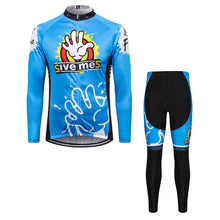 Load image into Gallery viewer, Thriller Rider Sports Bicycle Clothing Mens Cycling Jersey Long Sleeve and Trousers Kit(Give Me Five)
