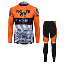 Load image into Gallery viewer, Thriller Rider Sports Bicycle Clothing Mens Cycling Jersey Long Sleeve and Trousers Kit(Route 66)
