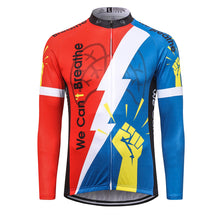 Load image into Gallery viewer, Thriller Rider Sports Bicycle Clothing Mens Cycling Jersey Long Sleeve(We Can&#39;t Breathe)
