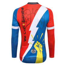 Load image into Gallery viewer, Thriller Rider Sports Bicycle Clothing Mens Cycling Jersey Long Sleeve(We Can&#39;t Breathe)
