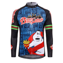 Load image into Gallery viewer, Thriller Rider Sports Bicycle Clothing Mens Cycling Jersey Long Sleeve(Burn My Calorie)
