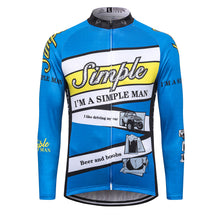 Load image into Gallery viewer, Thriller Rider Sports Bicycle Clothing Mens Cycling Jersey Long Sleeve(I&#39;m Simple Man)
