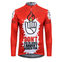 Load image into Gallery viewer, Thriller Rider Sports Bicycle Clothing Mens Cycling Jersey Long Sleeve(Don&#39;t Give Me Advice)
