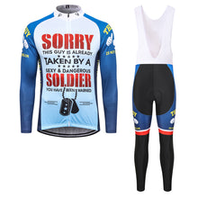 Load image into Gallery viewer, Thriller Rider Sports Bicycle Clothing Mens Cycling Jersey Long Sleeve and Bib Trousers Kit(You Have Been Warned)
