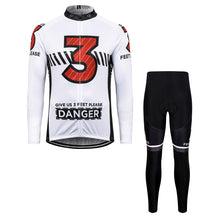 Load image into Gallery viewer, Thriller Rider Sports Bicycle Clothing Mens Cycling Jersey Long Sleeve and Trousers Kit(Give Us 3 Feet Please)
