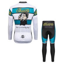 Load image into Gallery viewer, Thriller Rider Sports Bicycle Clothing Mens Cycling Jersey Long Sleeve and Trousers Kit(Cheers for Being)
