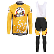 Load image into Gallery viewer, Thriller Rider Sports Bicycle Clothing Mens Cycling Jersey Long Sleeve and Bib Trousers Kit(Give Me Five)
