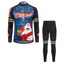 Load image into Gallery viewer, Thriller Rider Sports Bicycle Clothing Mens Cycling Jersey Long Sleeve and Trousers Kit(Burn My Calorie)
