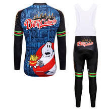 Load image into Gallery viewer, Thriller Rider Sports Bicycle Clothing Mens Cycling Jersey Long Sleeve and Bib Trousers Kit(Burn My Calorie)
