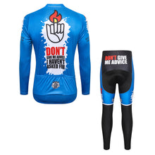 Load image into Gallery viewer, Thriller Rider Sports Bicycle Clothing Mens Cycling Jersey Long Sleeve and Trousers Kit(Don&#39;t Give Me Advice)
