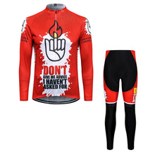 Load image into Gallery viewer, Thriller Rider Sports Bicycle Clothing Mens Cycling Jersey Long Sleeve and Trousers Kit(Don&#39;t Give Me Advice)
