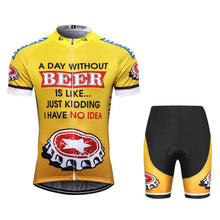 Load image into Gallery viewer, Thriller Rider Sports Bicycle Clothing Mens Cycling Jersey Short Sleeve and Shorts Kit(Beer Cap)
