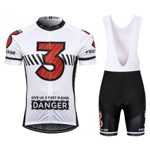 Load image into Gallery viewer, Thriller Rider Sports Bicycle Clothing Mens Cycling Jersey Short Sleeve and Bib Shorts Kit(Give Us 3 Feet Please)
