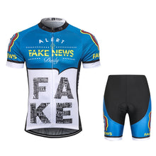 Load image into Gallery viewer, Thriller Rider Sports Bicycle Clothing Mens Cycling Jersey Short Sleeve and Shorts Kit(Fake News)
