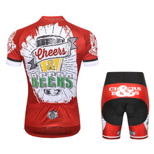 Load image into Gallery viewer, Thriller Rider Sports Bicycle Clothing Mens Cycling Jersey Short Sleeve and Shorts Kit(Cheers &amp; Beers)
