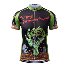 Load image into Gallery viewer, Thriller Rider Sports Bicycle Clothing Mens Cycling Jersey Short Sleeve(Hey Guys! Put on Your Helmet!)
