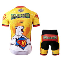 Load image into Gallery viewer, Thriller Rider Sports Bicycle Clothing Mens Cycling Jersey Short Sleeve and Shorts Kit(Heal The World)
