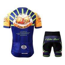 Load image into Gallery viewer, Thriller Rider Sports Bicycle Clothing Mens Cycling Jersey Short Sleeve and Shorts Kit(I Like Beer)
