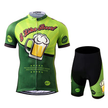 Load image into Gallery viewer, Thriller Rider Sports Bicycle Clothing Mens Cycling Jersey Short Sleeve and Shorts Kit(I Like Beer)
