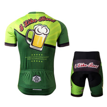 Load image into Gallery viewer, Thriller Rider Sports Bicycle Clothing Mens Cycling Jersey Short Sleeve and Shorts Kit(I Like Beer)
