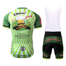 Load image into Gallery viewer, Thriller Rider Sports Bicycle Clothing Mens Cycling Jersey Short Sleeve and Bib Shorts Kit(Cheer for Being)
