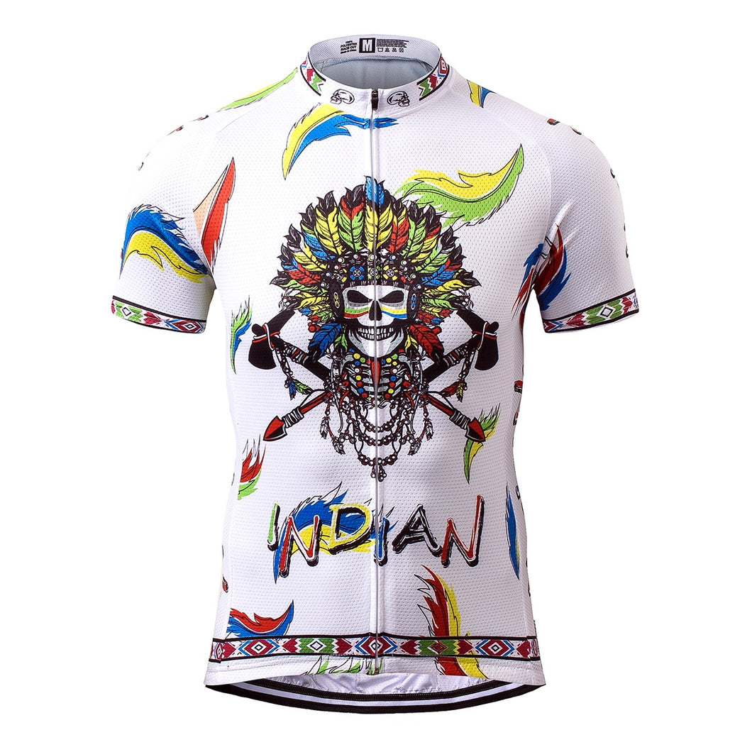 Thriller Rider Sports Bicycle Clothing Mens Cycling Jersey Short Sleeve(Indian)