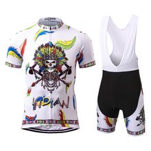 Cargar imagen en el visor de la galería, Thriller Rider Sports Ropa de Bicicleta Hombre Ciclismo Maillots y Culotte Corto con Tirantes Traje(Indian)
