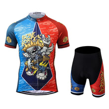 Load image into Gallery viewer, Thriller Rider Sports Bicycle Clothing Mens Cycling Jersey Short Sleeve and Shorts Kit(Bone to Rock)
