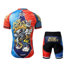 Load image into Gallery viewer, Thriller Rider Sports Bicycle Clothing Mens Cycling Jersey Short Sleeve and Shorts Kit(Bone to Rock)
