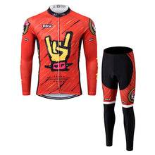 Load image into Gallery viewer, Thriller Rider Sports Bicycle Clothing Mens Cycling Jersey Long Sleeve and Trousers Kit(Rock)
