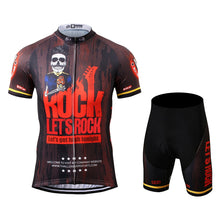 Load image into Gallery viewer, Thriller Rider Sports Bicycle Clothing Mens Cycling Jersey Short Sleeve and Shorts Kit(Let&#39;s Rock)
