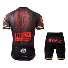 Load image into Gallery viewer, Thriller Rider Sports Bicycle Clothing Mens Cycling Jersey Short Sleeve and Shorts Kit(Let&#39;s Rock)
