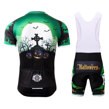 Cargar imagen en el visor de la galería, Thriller Rider Sports Ropa de Bicicleta Hombre Ciclismo Maillots y Culotte Corto con Tirantes Traje(Ghost Castle)
