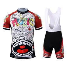 Load image into Gallery viewer, Thriller Rider Sports Bicycle Clothing Mens Cycling Jersey Short Sleeve and Bib Shorts Kit(Love Music)
