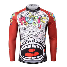 Load image into Gallery viewer, Thriller Rider Sports Bicycle Clothing Mens Cycling Jersey Long Sleeve(Love Music)
