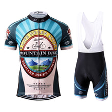 Load image into Gallery viewer, Thriller Rider Sports Bicycle Clothing Mens Cycling Jersey Short Sleeve and Bib Shorts Kit(Mountian Bike Bicycle Club)
