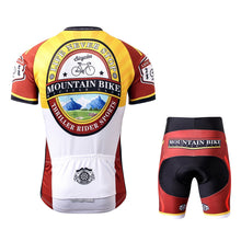 Load image into Gallery viewer, Thriller Rider Sports Bicycle Clothing Mens Cycling Jersey Short Sleeve and Shorts Kit(Mountian Bike Bicycle Club)
