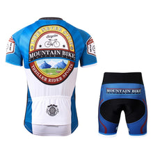 Load image into Gallery viewer, Thriller Rider Sports Bicycle Clothing Mens Cycling Jersey Short Sleeve and Shorts Kit(Mountian Bike Bicycle Club)
