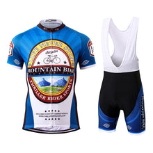 Load image into Gallery viewer, Thriller Rider Sports Bicycle Clothing Mens Cycling Jersey Short Sleeve and Bib Shorts Kit(Mountian Bike Bicycle Club)
