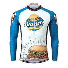 Load image into Gallery viewer, Thriller Rider Sports Bicycle Clothing Mens Cycling Jersey Long Sleeve(The Burgers)
