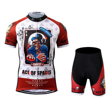 Load image into Gallery viewer, Thriller Rider Sports Bicycle Clothing Mens Cycling Jersey Short Sleeve and Shorts Kit(Ace of Spades)
