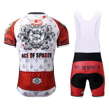 Load image into Gallery viewer, Thriller Rider Sports Bicycle Clothing Mens Cycling Jersey Short Sleeve and Bib Shorts Kit(Ace of Spades)
