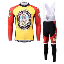 Load image into Gallery viewer, Thriller Rider Sports Bicycle Clothing Mens Cycling Jersey Long Sleeve and Bib Trousers Kit(Cheer for Being)
