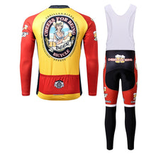 Load image into Gallery viewer, Thriller Rider Sports Bicycle Clothing Mens Cycling Jersey Long Sleeve and Bib Trousers Kit(Cheer for Being)
