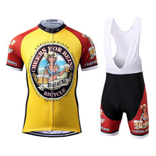 Load image into Gallery viewer, Thriller Rider Sports Bicycle Clothing Mens Cycling Jersey Short Sleeve and Bib Shorts Kit(Cheer for Being)
