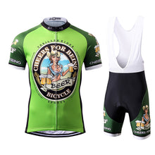 Load image into Gallery viewer, Thriller Rider Sports Bicycle Clothing Mens Cycling Jersey Short Sleeve and Bib Shorts Kit(Cheer for Being)
