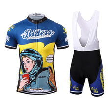 Load image into Gallery viewer, Thriller Rider Sports Bicycle Clothing Mens Cycling Jersey Short Sleeve and Bib Shorts Kit(Riders)
