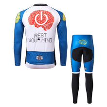 Load image into Gallery viewer, Thriller Rider Sports Bicycle Clothing Mens Cycling Jersey Long Sleeve and Trousers Kit(Rest Your Mind)
